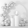 image:imageFEPITO 108 Pcs White Silver Balloon Garland Arch Kit 5 10 12 18 Inches Pastel White Silver Confetti Balloons for Birthday Wedding Bridal Showers Baby Shower Party Decorations