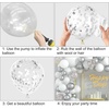 image:imageFEPITO 108 Pcs White Silver Balloon Garland Arch Kit 5 10 12 18 Inches Pastel White Silver Confetti Balloons for Birthday Wedding Bridal Showers Baby Shower Party Decorations