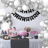 image:imageFEPITO 108 Pcs White Silver Balloon Garland Arch Kit 5 10 12 18 Inches Pastel White Silver Confetti Balloons for Birthday Wedding Bridal Showers Baby Shower Party Decorations