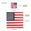 image:imageFEPITO 12 Pack American Flag Bandanas Headband USA Flag Kerchief and 12Pcs Tattoo Sticker for July 4th Patriotic Event Accessories