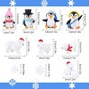 image:imageFEPITO 12 Pcs Winter Resin Penguin Polar Bear Snowflakes Miniature Figurine Mini Christmas Figures for DIY Garden Home Decor Christmas Ornaments12 Pcs Winter Animals