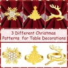 image:imageFEPITO 12Pcs Christmas Napkin Rings Set Trees amp Elk Designs Snowflake Holders for Winter Holiday Dinner Table Decorations Party SuppliesGold