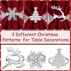 image:imageFEPITO 12Pcs Christmas Napkin Rings Set Trees amp Elk Designs Snowflake Holders for Winter Holiday Dinner Table Decorations Party SuppliesSilver