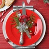 image:imageFEPITO 12Pcs Christmas Napkin Rings Set Trees amp Elk Designs Snowflake Holders for Winter Holiday Dinner Table Decorations Party SuppliesSilver