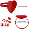 image:imageFEPITO 12Pcs Valentines Day Heart Napkin Rings Red Heart Napkin Rings Table Decorations Heart Napkin Holders for Valentines Day Party Wedding Anniversary
