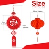 image:imageFEPITO 14 Pcs Chinese New Year Decoration Set Hanging Ornament with Chinese Knot Pendant Chinese Red Paper Lanterns for HomeSpring FestivalChinese WeddingRestaurant Decoration