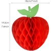 image:imageFEPITO 15 Pack 7 Inch Apple Tissue Honeycomb Hanging Red Paper Apple Decorations Fruit Decoration for Back to School Baby Shower