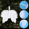 image:imageFEPITO 16 Pcs White Feather Christmas Decorations Fantasy Angel White Feather Wing Ornament for Christmas Party Decoration DIY Craft