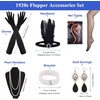 image:imageFEPITO 1920s Flapper Dresses for Women Fringed Sequin Great Gatsby Dress for Women with 20s Accessories Roaring 20s CostumeBlue