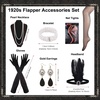 image:imageFEPITO 1920s Flapper Dresses for Women Fringed Sequin Great Gatsby Dress for Women with 20s Accessories Roaring 20s CostumePure Black Gold