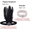 image:imageFEPITO 1920s V Neck Sequin Beaded Fringed Dress with 20s Accessories SetBlack Gold