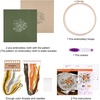 image:imageFEPITO 2 Sets Full Range Embroidery Starter Kit with Pattern and Instructions Cross Stitch Kit Includes 2 Pcs Embroidery Clothes with Floral Pattern 1 Pcs Plastic Embroidery Hoops 1 Pcs Scissor2 Sets Floral