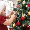 image:imageFEPITO 200 Pcs Christmas Ornament Hooks  Gold Stainless Steel Hangers Perfect for Art Craft amp Tree Decorations