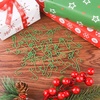 image:imageFEPITO 200 Pcs Christmas Ornament Hooks Green Stainless Steel Christmas Ornament Hangers Perfect for Art Craft Christmas Tree Decorations