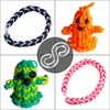 image:imageFEPITO 2000 Pcs Loom Rubber Bands S Clips Plastic Band Clips Connectors Refills Kit Clip for Loom Bracelets DIY Making Clear