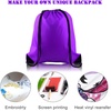 image:imageFEPITO 22 Pack Drawstring Bags String Backpack Bulk Sack Cinch Bag Sport Bags for School Gym TravelingPurple