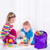 image:imageFEPITO 22 Pack Drawstring Bags String Backpack Bulk Sack Cinch Bag Sport Bags for School Gym TravelingPurple