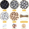 image:imageFEPITO 250 Pcs Plaid Wood Beads  16mm Farmhouse Checked Print Natural Buffalo Craft Beads for Decoration amp Home Decor DIY Craft Suppliesblack  white  grey  natural  black white plaid