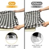 image:imageFEPITO 3 Pcs Table Cover with Bench Covers 30 x 72 Inch Picnic Vinyl Picnic Table and Bench Fitted Tablecloth Cover BlackWhite Plaid for Outdoor BBQ Holiday Party Camping