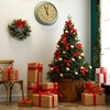 image:imageFEPITO 3 Rolls Wide Christmas Ribbons 2 Inch Red Satin Ribbon for Christmas Wedding Wrapping Crafts DecorRed