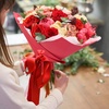 image:imageFEPITO 3 Rolls Wide Christmas Ribbons 2 Inch Red Satin Ribbon for Christmas Wedding Wrapping Crafts DecorRed