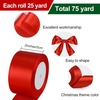 image:imageFEPITO 3 Rolls Wide Christmas Ribbons 2 Inch Red Satin Ribbon for Christmas Wedding Wrapping Crafts DecorRed