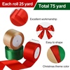 image:imageFEPITO 3 Rolls Wide Christmas Ribbons 2 Inch Red Satin Ribbon for Christmas Wedding Wrapping Crafts DecorRed Green Gold