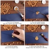 image:imageFEPITO 300 Pcs Octagon Sealing Wax Beads Sticks with 3 Pcs Tea Candles and 1 Piece Wax Melting Spoon for Wax Stamp Sealing Wine RedGold