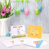 image:imageFEPITO 36 Pack Happy Easter Cards Easter Greeting Cards Assortment Easter Bunny Egg Rabbit Design Spring Note Cards with 36 Envelopes and Sticker for Kids 6 Design