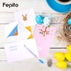 image:imageFEPITO 36 Pack Happy Easter Cards Easter Greeting Cards Assortment Easter Bunny Egg Rabbit Design Spring Note Cards with 36 Envelopes and Sticker for Kids 6 Design