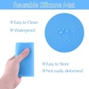 image:imageFEPITO 3PCS A3 Extra Large Silicone Sheet for Crafts Jewelry Casting Molds Multipurpose Silicone Mat Reusable Heat Resistant Food Grade PlacematBlue red clear