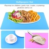 image:imageFEPITO 3PCS A3 Extra Large Silicone Sheet for Crafts Jewelry Casting Molds Multipurpose Silicone Mat Reusable Heat Resistant Food Grade PlacematBlue red clear