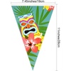 image:imageFEPITO 4 Pack Hawaiian Bunting Banner Luau Party Tropical Party Bunting Totally 12 Meters4pcs