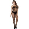 image:imageFEPITO 4 Set Women Stockings Lingerie Lace Fishnet Bodysuits Party Date Wearing
