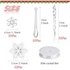 image:imageFEPITO 40 PCS Acrylic Christmas Decoration Set  Snowflake Icicles with Crystal Line Ornaments for Christmas Tree Hanging Decorations