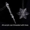 image:imageFEPITO 40 PCS Acrylic Christmas Decoration Set  Snowflake Icicles with Crystal Line Ornaments for Christmas Tree Hanging Decorations