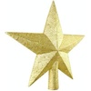 image:imageFEPITO 43 Inches Glitter Star Mini Christmas Tree Topper ShatterProof Small Christmas Tree Decoration Treetop for Holiday Ornament or Home DcorGold