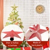 image:imageFEPITO 43 Inches Glitter Star Mini Christmas Tree Topper ShatterProof Small Christmas Tree Decoration Treetop for Holiday Ornament or Home DcorRed