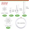image:imageFEPITO 50 PCS Christmas Decoration Acrylic Icicles Snowflake Hanging Icicles Christmas Icicle Snowflake Ornaments Set for Christmas Decorations