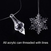 image:imageFEPITO 50 PCS Christmas Decoration Acrylic Icicles Snowflake Hanging Icicles Christmas Icicle Snowflake Ornaments Set for Christmas Decorations