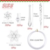 image:imageFEPITO 57 PCS Acrylic Snowflake Icicles Christmas Icicle Snowflake with Crystal Line Ornaments Set for Christmas Tree Decorations