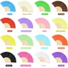 image:imageFEPITO 65 Pieces White Handheld Paper Fan Paper Folding Fans with Bamboos for Wedding Gift Party HomeMulti Color