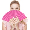 image:imageFEPITO 65 Pieces White Handheld Paper Fan Paper Folding Fans with Bamboos for Wedding Gift Party HomeMulti Color