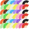 image:imageFEPITO 65 Pieces White Handheld Paper Fan Paper Folding Fans with Bamboos for Wedding Gift Party HomeMulti Color