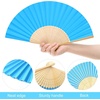 image:imageFEPITO 65 Pieces White Handheld Paper Fan Paper Folding Fans with Bamboos for Wedding Gift Party HomeMulti Color