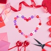image:imageFEPITO 800 Pcs Craft Beads Acrylic Pony Beads Romantic Glitter Beads for Decorations DIY Crafts with Storage Box