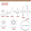 image:imageFEPITO 85 PCS Christmas Decoration Acrylic Snowflake Icicles Christmas Tree Icicle Snowflake with Crystal Line Ornaments Set for Christmas Party Decorations