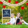 image:imageFEPITO Back to School Banner with Apple Sign and 6 Pack Honeycomb Tissue Paper Apple for First Day of School Back to School Party Decoration
