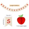 image:imageFEPITO Back to School Banner with Apple Sign and 6 Pack Honeycomb Tissue Paper Apple for First Day of School Back to School Party Decoration
