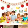 image:imageFEPITO Back to School Banner with Apple Sign and 6 Pack Honeycomb Tissue Paper Apple for First Day of School Back to School Party Decoration